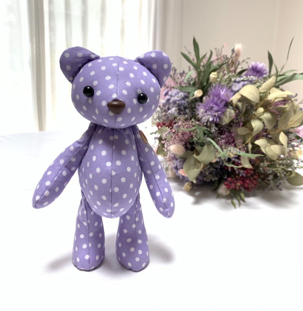 ハンドメイド　ぬいぐるみ作家　作家名不明　クマ　ぬいぐるみ　中古品　①
