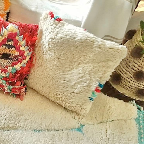 モロッコ アジラル クッション プフ クッションカバー ラグ 5