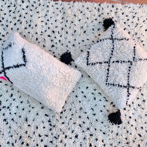 モロッコ ベニワレン Beniourain クッションカバー 白 1 クッション