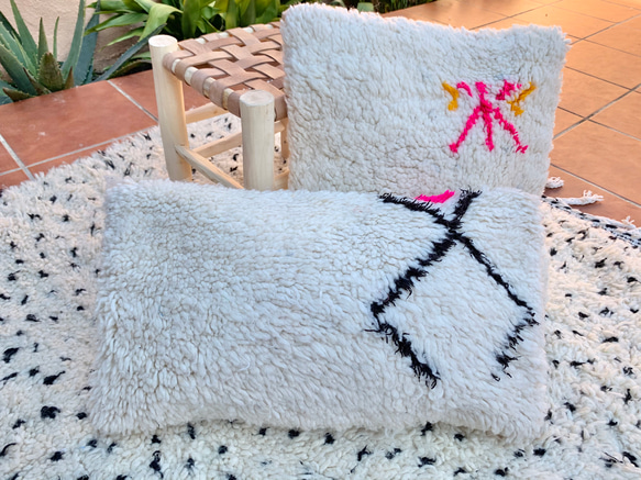 モロッコ アジラル クッション プフ クッションカバー ラグ 7