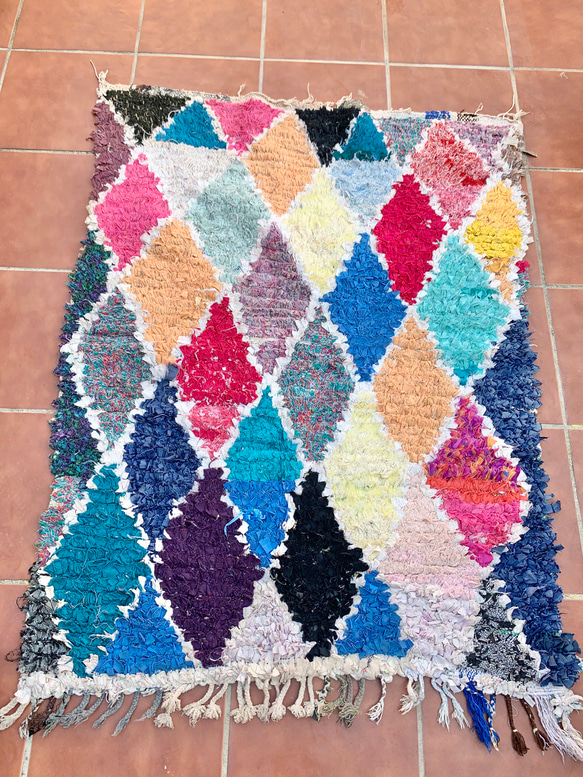 モロッコ ボシャルウィット ラグ カーペット 絨毯 3枚目の画像