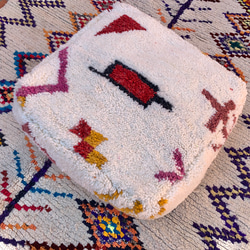 モロッコ プフ pouf アジラル オットマン クッション ラグ