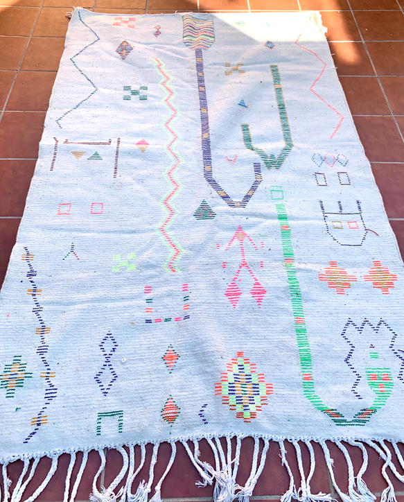 モロッコ ラグ カーペット　絨毯　アジラル ベニワレン　13 10枚目の画像