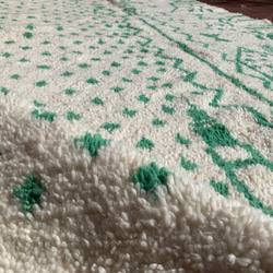 モロッコ ラグ カーペット　絨毯　アジラル ベニワレン　グリーン　11 8枚目の画像
