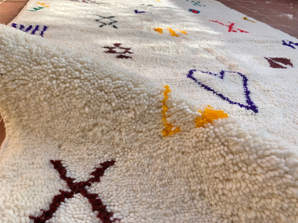 モロッコ ラグ カーペット　絨毯　アジラル ベニワレン10 9枚目の画像