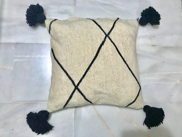 モロッコ ベニワレン風 ウールクッションカバー 53 クッション