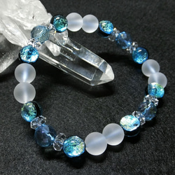 キラキラ 花火ルチル シルバー 水晶 10mm ブレスレット 天然石