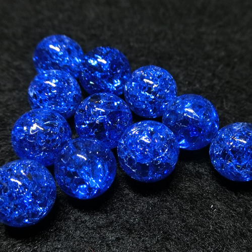 8㎜クラックビー玉 コバルトブルー10個入り その他素材 葦原和樹