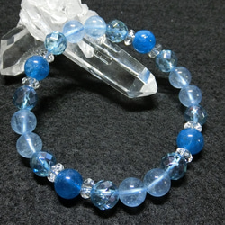 アンダラクリスタルブレスレット⟡ワイヤージュエリーチェーンブレス⟡ロイヤルブルー アンダラクリスタルブレスレット⟡ワイヤージュエリーチェーン