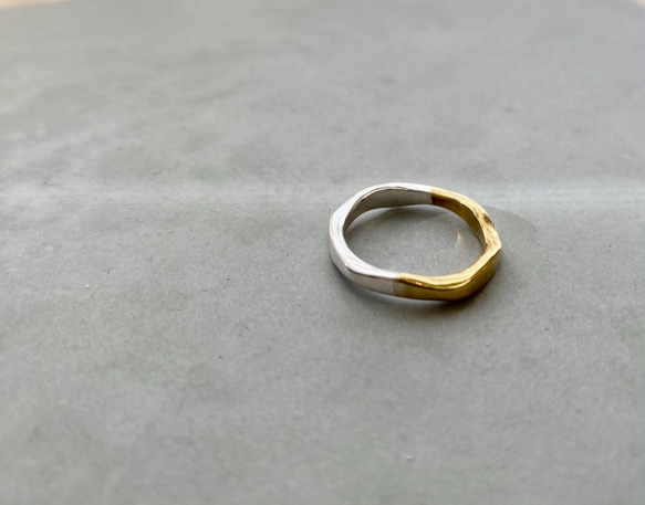 bi-color　movementring　SV950×brass 1枚目の画像