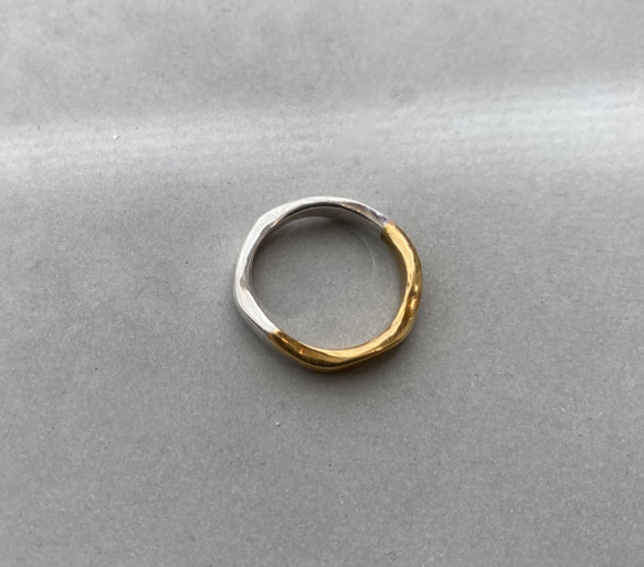 bi-color　movementring　SV950×brass 2枚目の画像