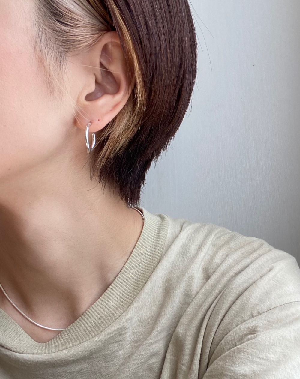 silver950 uneri hoop pierce