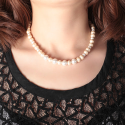 Short cotton pearl necklace 1枚目の画像