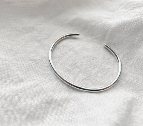 silver950 plain bangle 3.0 3枚目の画像