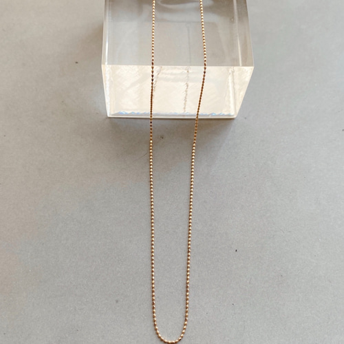 k10YG ダイヤカットボールチェーン ネックレス ネックレス