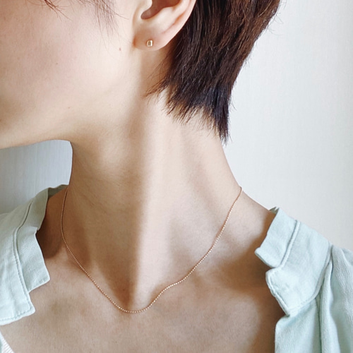 k10YG ダイヤカットボールチェーン ネックレス ネックレス k10YG ダイヤカットボールチェーン ネックレス ネックレス