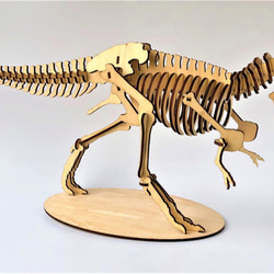 雷雕木質 立體3D拼圖DIY模型 擺飾 禮品 裝飾 侏儸紀 恐龍 暴龍 霸王龍2.0 第3張的照片