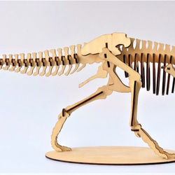 雷雕木質 立體3D拼圖DIY模型 擺飾 禮品 裝飾 侏儸紀 恐龍 暴龍 霸王龍2.0 第4張的照片