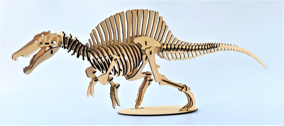 雷雕木質 立體3D拼圖DIY模型 擺飾 禮品 裝飾 侏儸紀 恐龍 棘龍2.0 第1張的照片