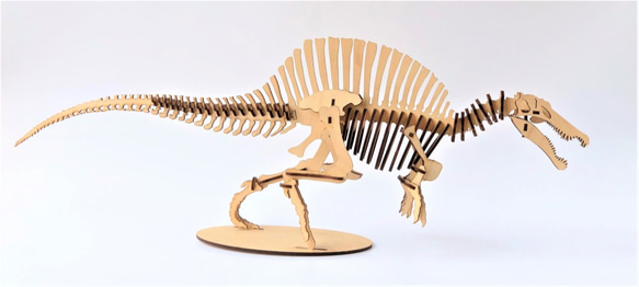 雷雕木質 立體3D拼圖DIY模型 擺飾 禮品 裝飾 侏儸紀 恐龍 棘龍2.0 第2張的照片