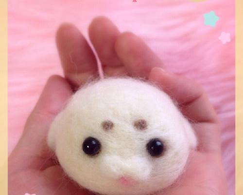 数量限定】ゴマフワちゃん♡羊毛フェルトのふわふわゴマフアザラシの