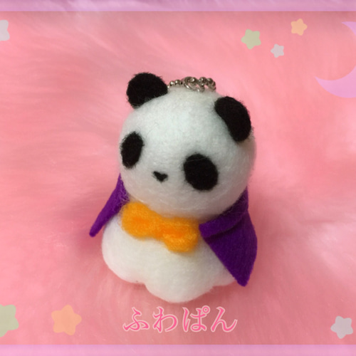 招福☆ふわぱん鏡餅☆羊毛フェルトのふわふわパンダのお正月飾り