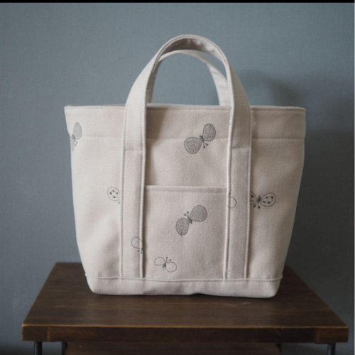 ミナペルホネン ハンドメイド トートバッグ 薄ピンク トートバッグ  