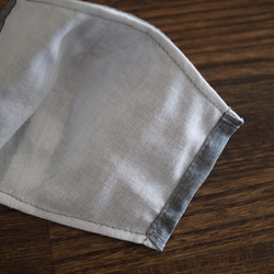 最薄軽量★３サイズから選べる★子どもがつけてもずれにくいハンドメイドの立体マスク★アイロン不要ダークグレー薄手 3枚目の画像