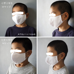 最薄軽量★３サイズから選べる★子どもがつけてもずれにくいハンドメイドの立体マスク★アイロン不要ダークグレー薄手 5枚目の画像