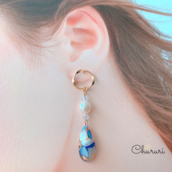 青山葵/レジンピアス20点 レジン さざれ石×雫ピアス ピアス（その他） chururi 通販