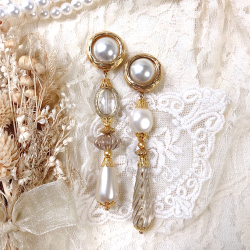 一点物♡ロココ調アンティークイヤリング/ピアス イヤリング