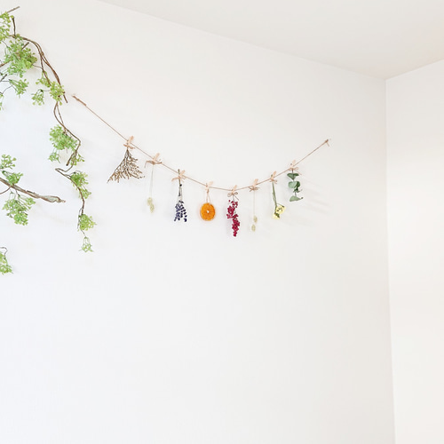 welcome❤️ドライフラワーガーランド、フラワーアレンジ♪ワイヤー