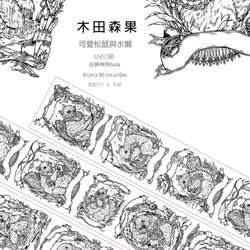 307 / 可愛松鼠與水獺 ... / 紙膠帶 Masking Tape / 木田森果 wood3f 第3張的照片