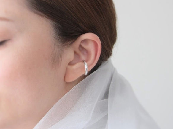 《軽量》Frozen ear cuff SV925イヤーカフ《2way》片耳用 5枚目の画像