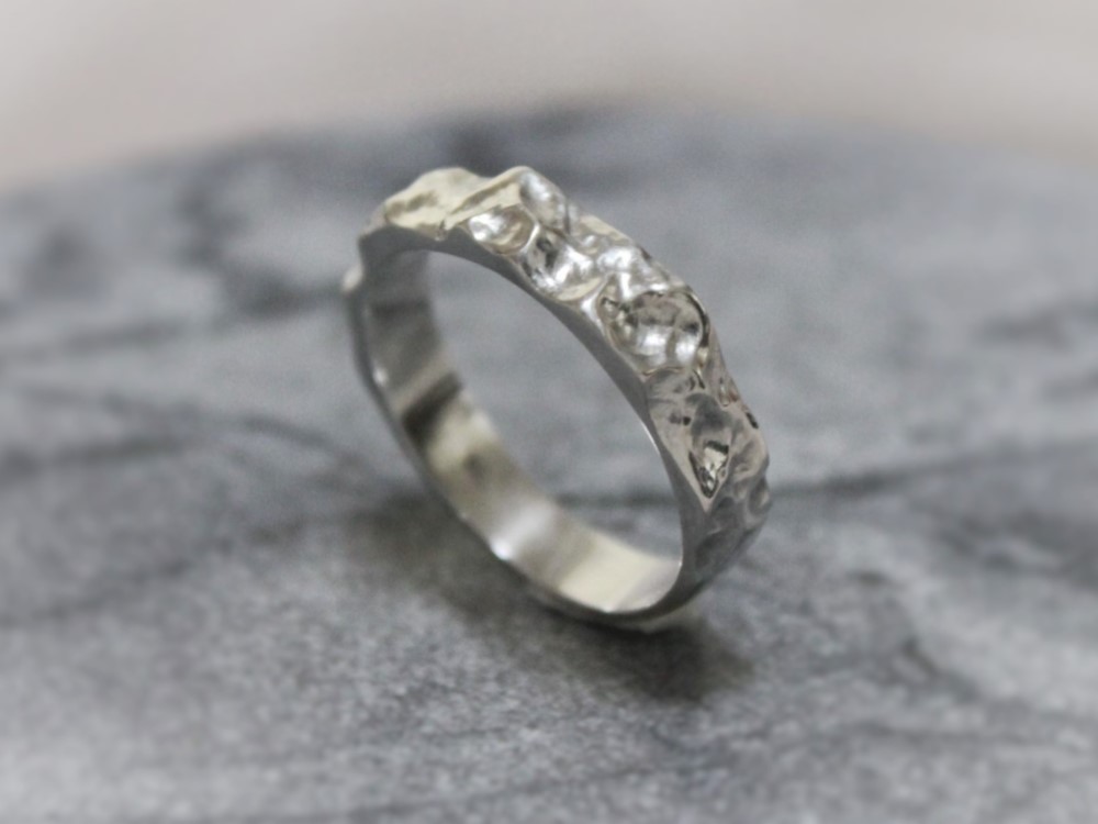 Rock face ring silver925