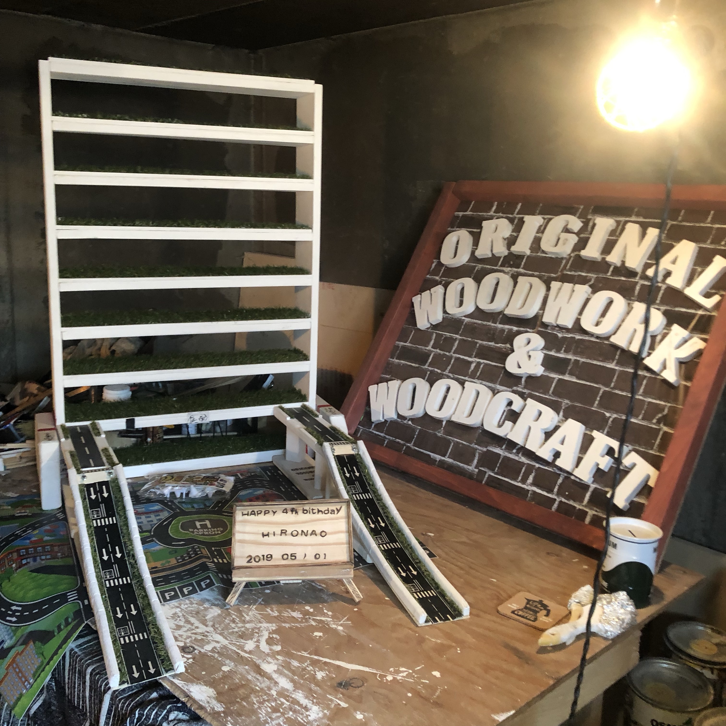 滑り台付きトミカ収納棚theBig