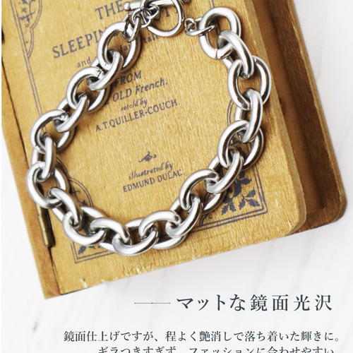 WR♡mama【新品】M.U.L. マンテルCチェーンブレスレット＋リング ブレスレット レディース サージカルステンレス 人気 シルバー