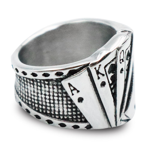 指輪 メンズ シルバー トランプ ロイヤルストレートフラッシュ リング