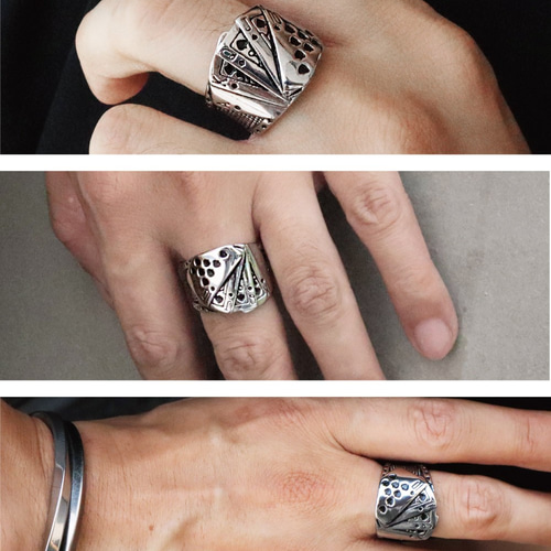 指輪 メンズ シルバー トランプ ロイヤルストレートフラッシュ