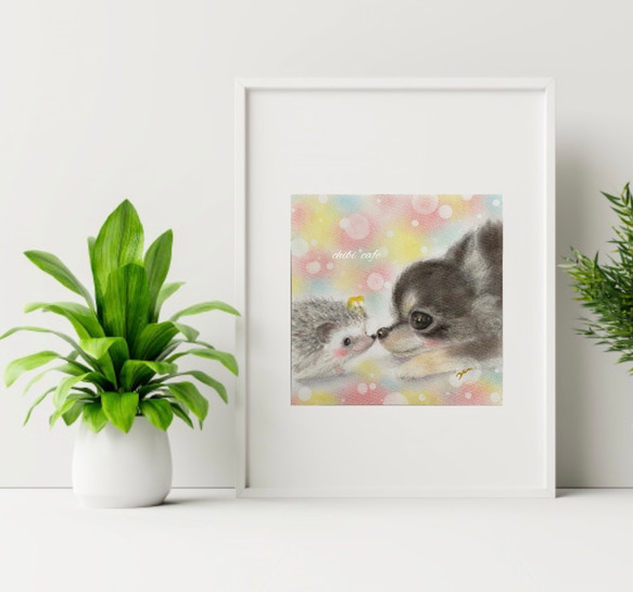 チワワ白原画, 絵画 絵画 Miart 通販｜Creema(クリーマ) 3936250