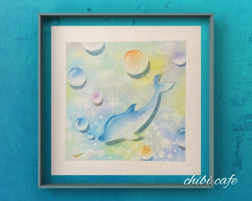 雨の雫　ハンドメイドパステル画　絵画アート原画 237a127d156eff13dc7ca9376e8d4f