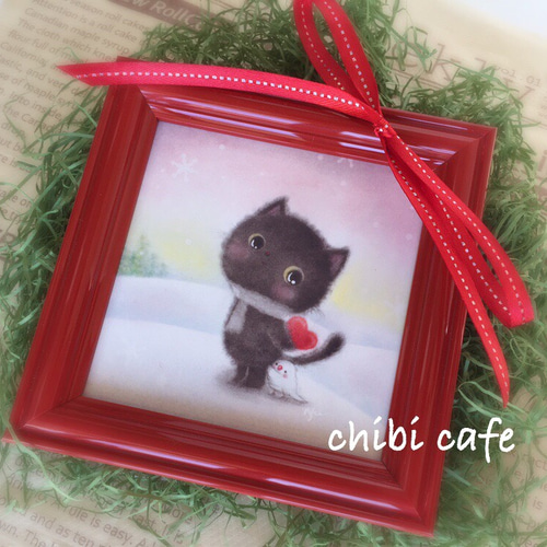 ミニ複製画】「かわいい動物12枚セット」 パステルアート 猫 犬