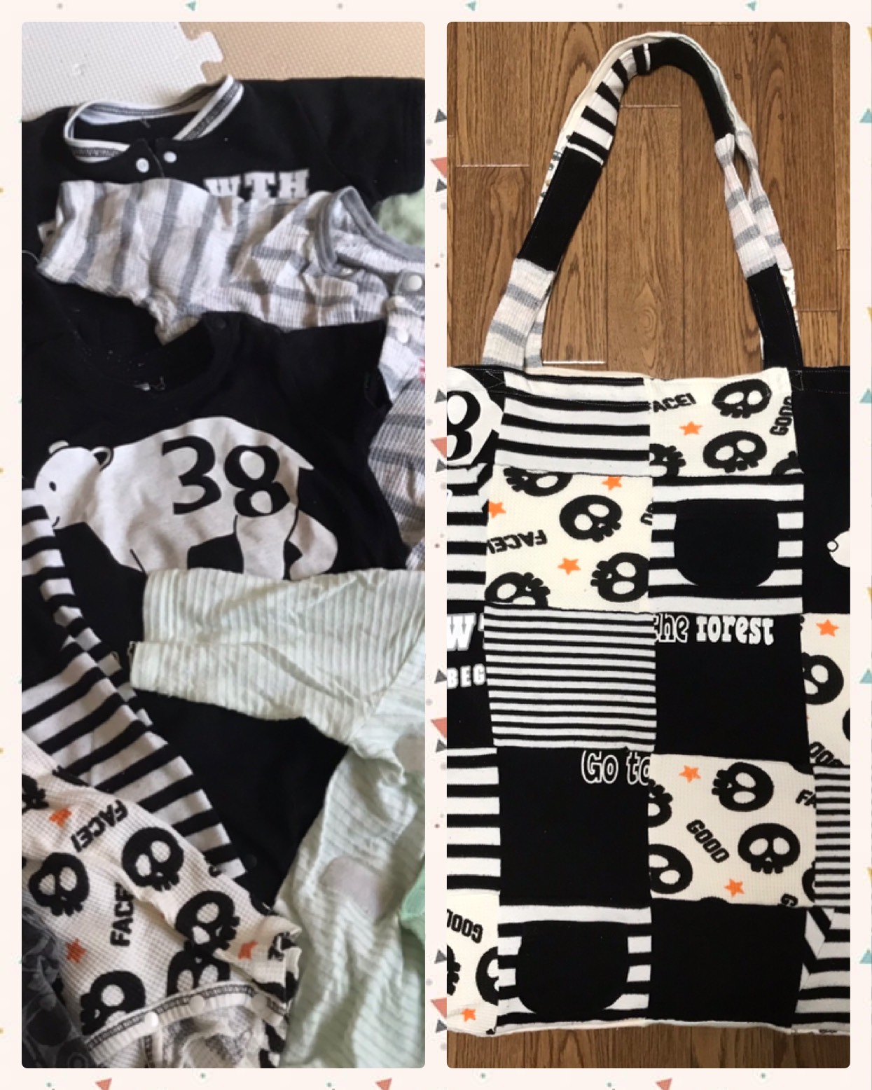 《思い出をバックに》子供服リメイクバック《送料無料》