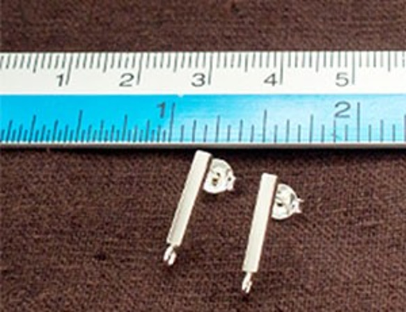 【1 ぺア】SV925 | ポストタッドピアス | 2x12mm | er1136 3枚目の画像