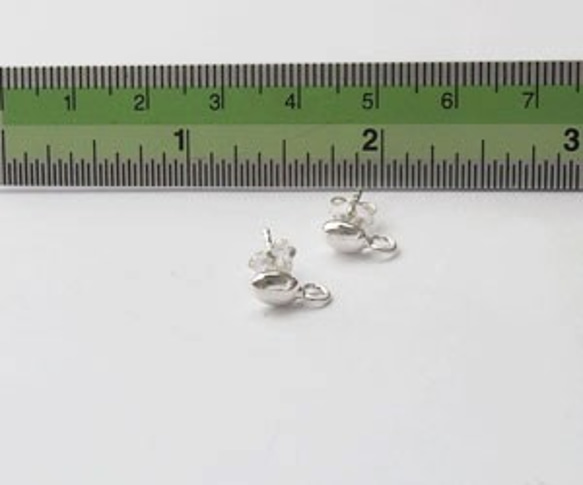 【2 ぺア】SV925 | 楕円形スタッドピアス | 4x6mm | th1887 3枚目の画像