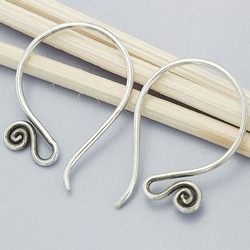 4 ぺア】カレンシルバー | ピアスフック | 22 mm | ka4131 金具  