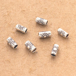 【35個】カレンシルバー | 刻印サンビーズ｜5x2.5 mm. | ka4342 2枚目の画像