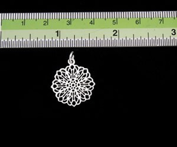 【1個】SV925 | フィリグリー花チャーム｜18.5 mm | th1901 3枚目の画像