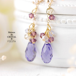 [K10]紫水晶鏈耳環 第3張的照片