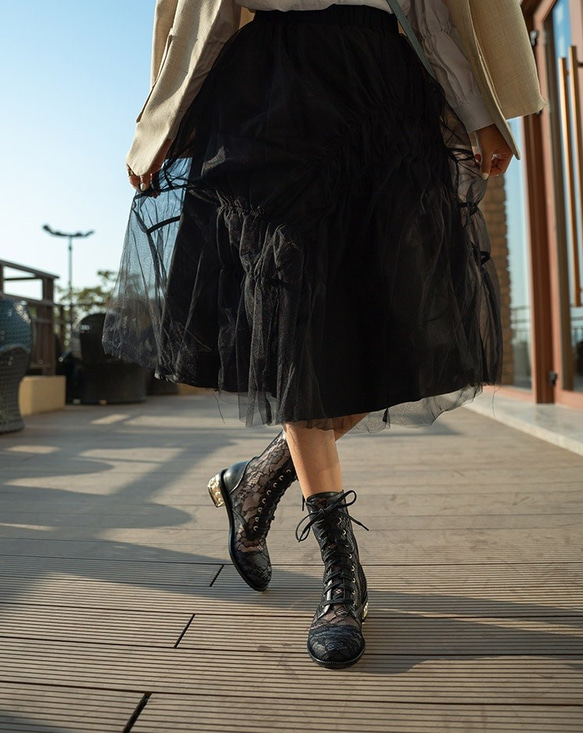 “數量有限”四季時尚設計透氣透明靴子涼鞋女士 第7張的照片